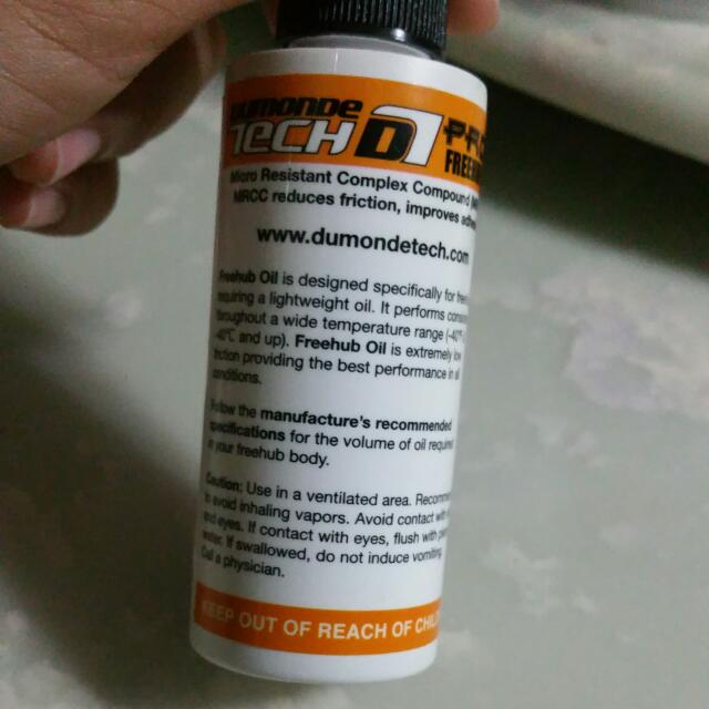 DUMONDE TECH D PRO X FREEHUB OIL & GREASE, Sports Equipment, Bicycles