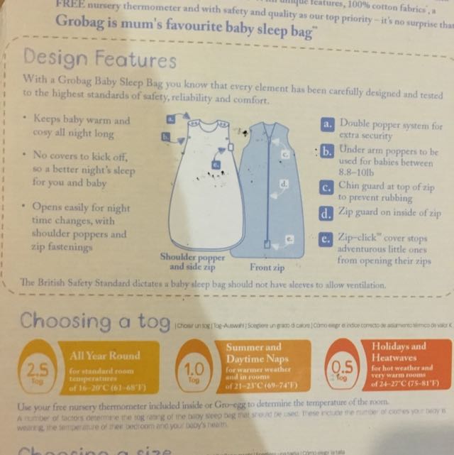 Grobag The Original Baby Sleeping Bag, Babies & Kids, Babies & Kids