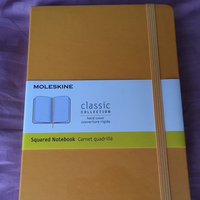 Moleskine Classic Hard Cover Notebook: Large (A5) - Squared (Yellow),  Hobbies & Toys, Stationery & Craft, Stationery & School Supplies on  Carousell