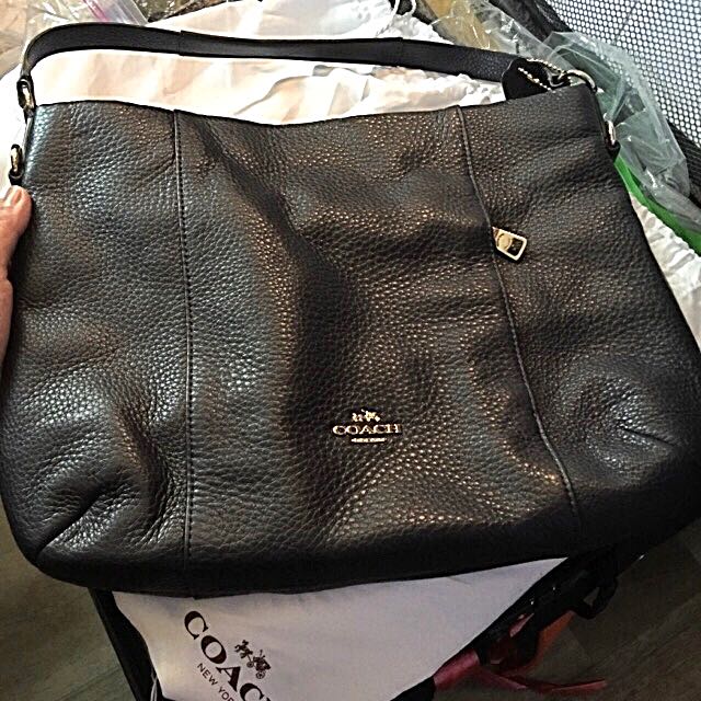 AUTHENTIC BRAND NEW COACH EAST WEST ISABELLE SHOULDER BAG IN PEBBLE LEATHER F35809 MIDNIGHT BLUE Luxury Bags Wallets on Carousell