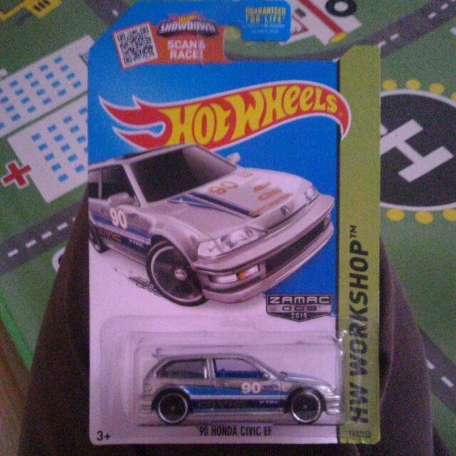 Hot Wheels '90 Honda Civic EF Zamac, Hobbies & Toys, Toys & Games on