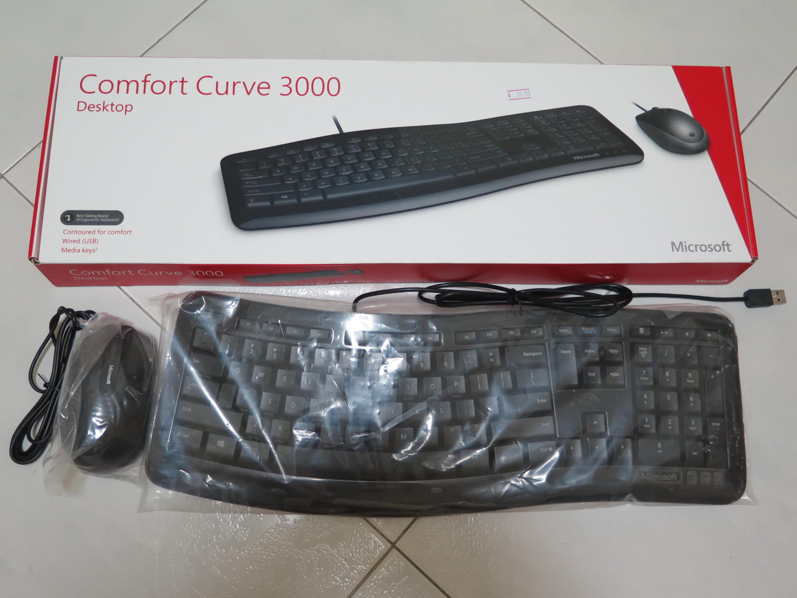 Microsoft Comfort Curve Desktop 3000 Electronics Computer Parts