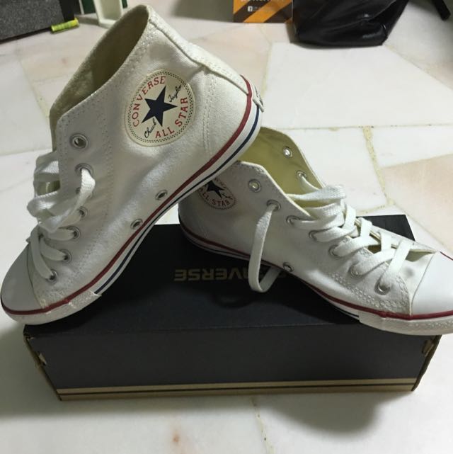 converse dainty mid blanche