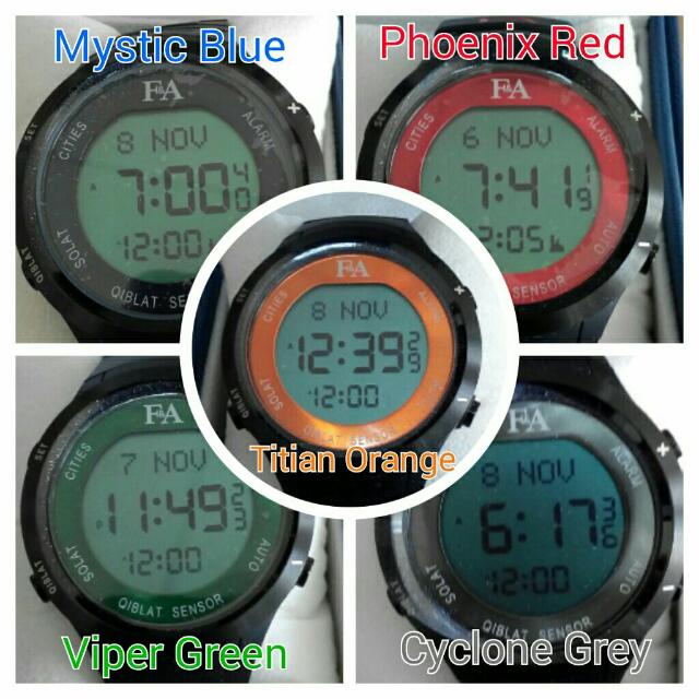 F A Jam Qiblat Azan Sensor Mobile Phones Gadgets Wearables Smart Watches On Carousell