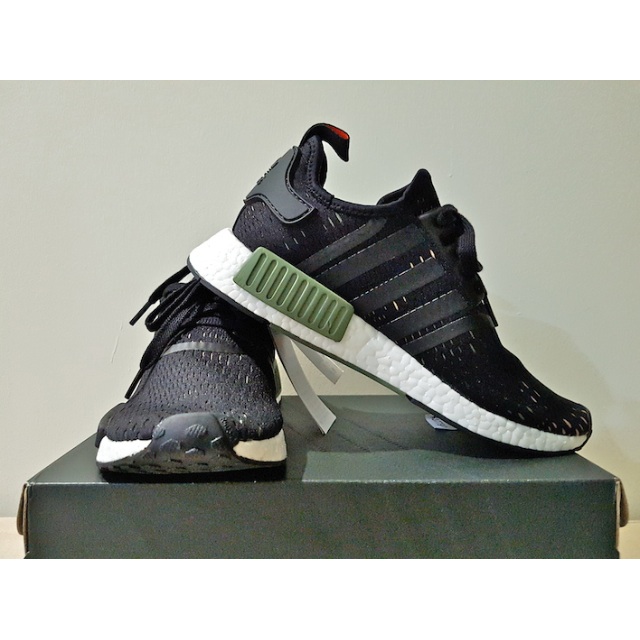 Adidas nmd base green-core deals black-white