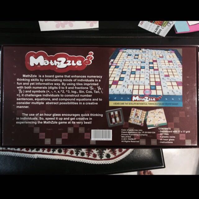 Mathzzle (Category: Board Games & Puzzles) located in Singapore. Submitted by krishy89 (Listing ID 67596572, Image 3). Description: .