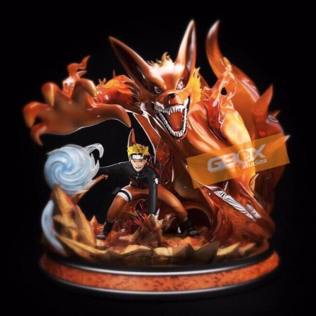 PO Naruto Shippuden GBOX Kyuubi Naruto Resin Statue ...