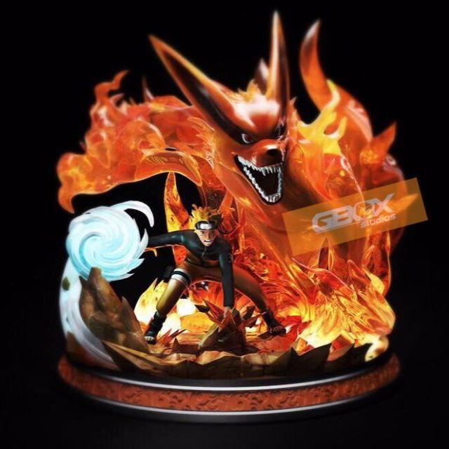 PO Naruto Shippuden GBOX Kyuubi Naruto Resin Statue ...