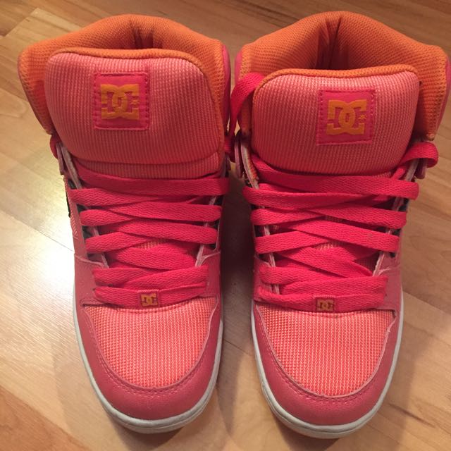 Orange And Pink DC Shoes Size 8 Women s Fashion Shoes on Carousell