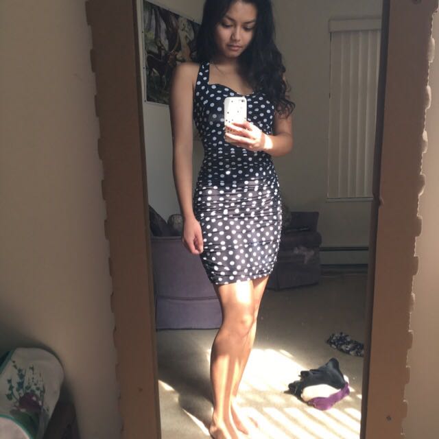 Guess polka dot online dress