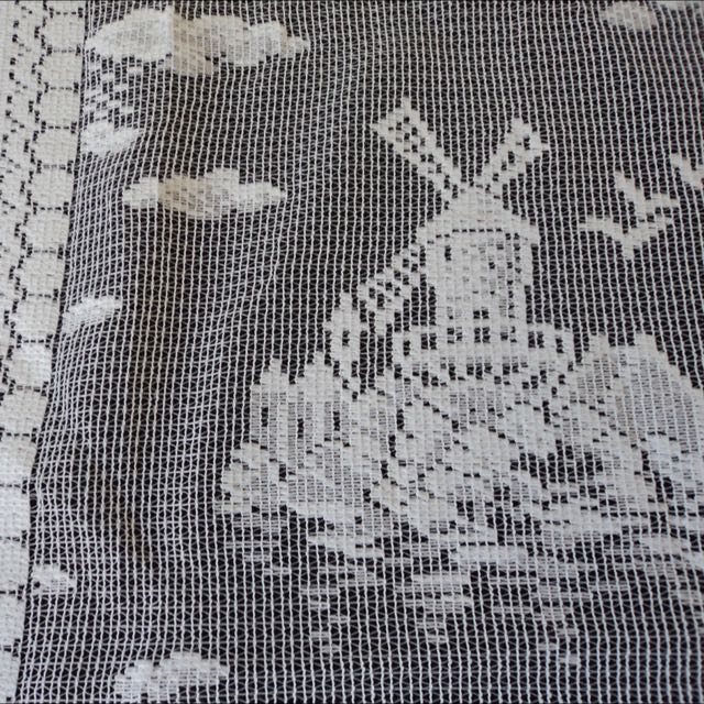 Curtain Windmill In The Clouds French Vintage Lace Day Sheer Gauze