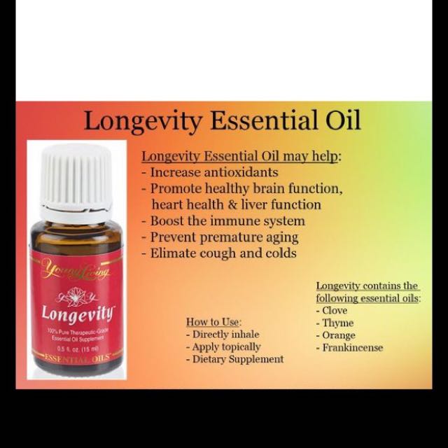 Young Living Longevity Essential Oil 15ml, Beauty & Personal Care, Face,  Face Care on Carousell