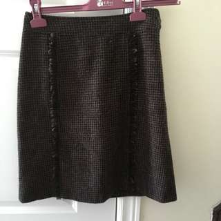 Brown Tweed Skirt