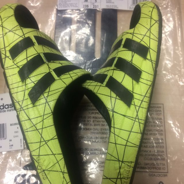 Adidas duramo slide yellow on sale