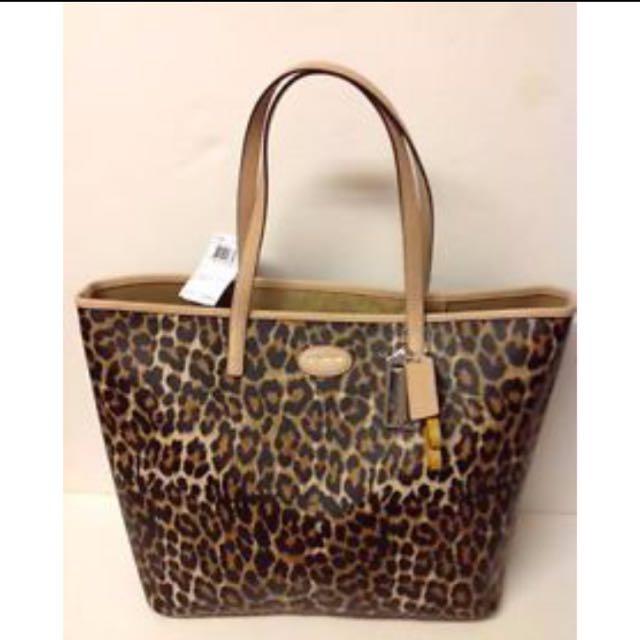 coach leopard print bag