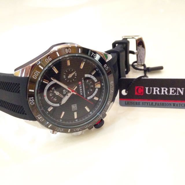 Curren 8148 Silicone Strap Wrist Watch