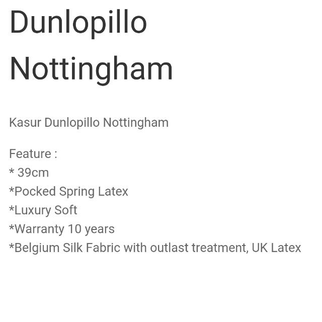 Dunlopillo Imperial Collection Nottingham Mattress With brand New Bed