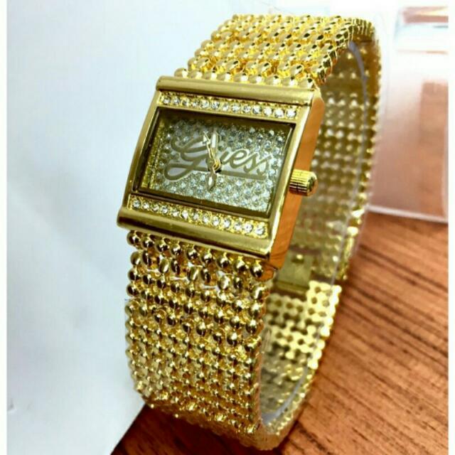 Jam Tangan Guess Merica Permata Gold Olshop Fashion Olshop