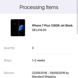 WTS：iphone7 Plus 128GB Jet Black