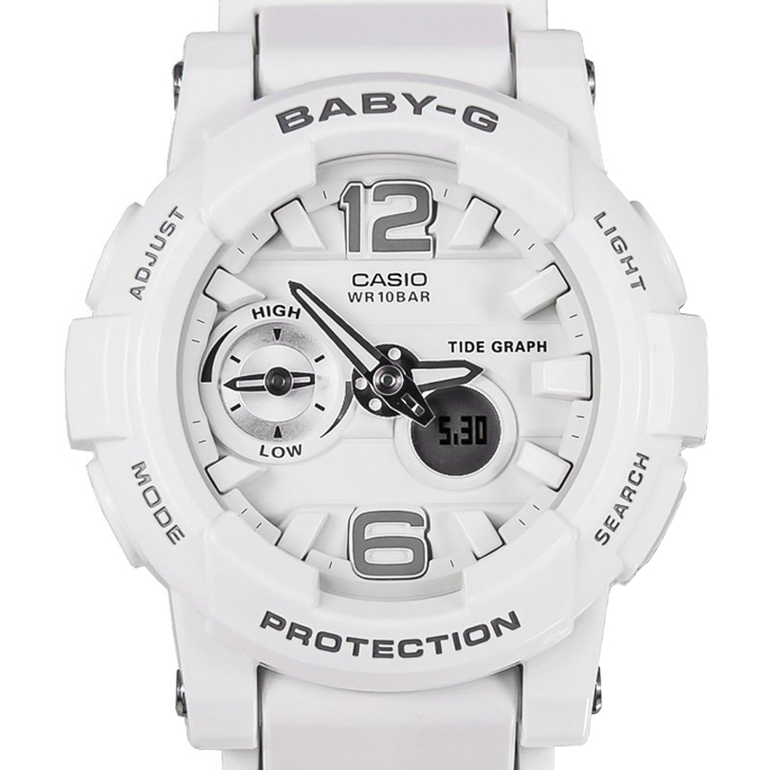 Baby G BGA 180 7B1 BGA 180 Casio Ladies White Sports Watch Brand New 100 Original w Warranty