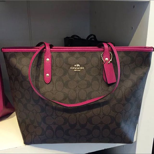 coach signature city tote