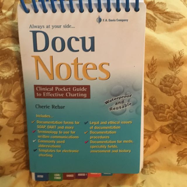 Docu Notes Clinical Pocket Guide To Effective Charting