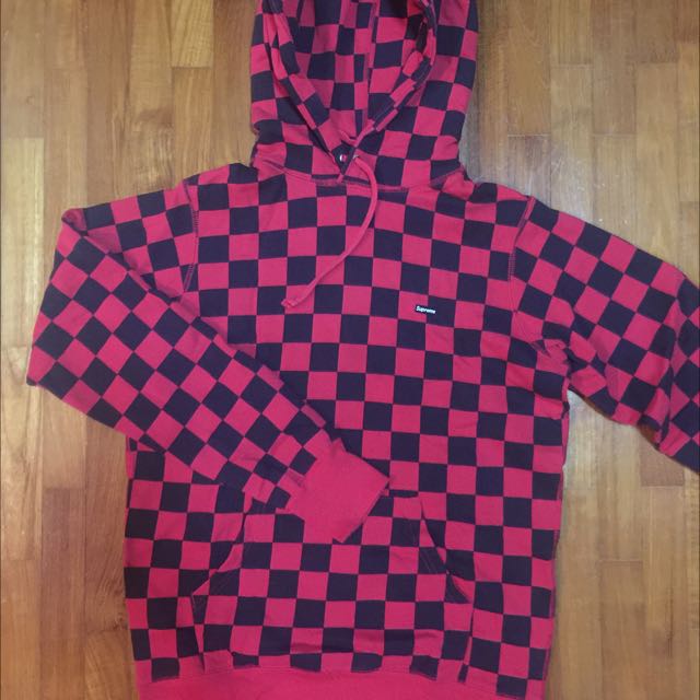 Red and black 2025 checkered hoodie