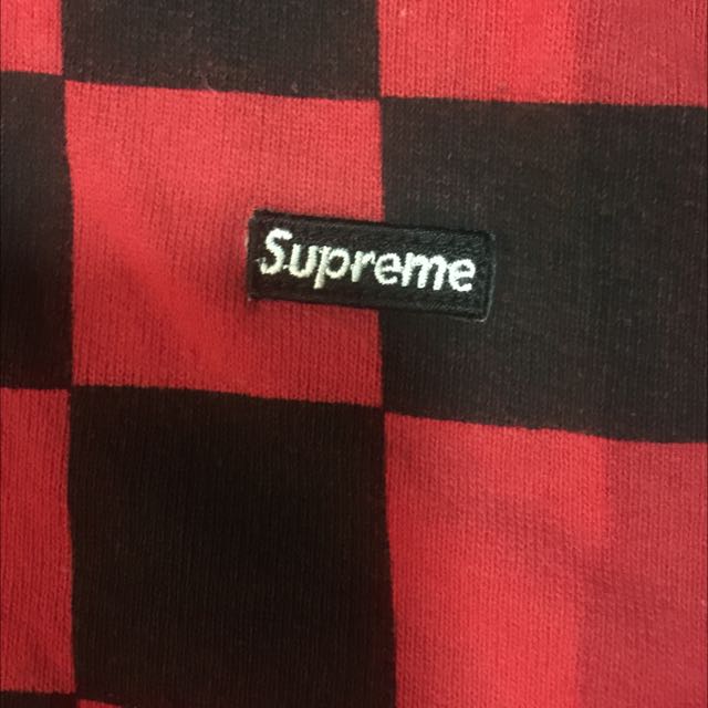 Checkered hot sale supreme hoodie