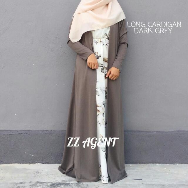 Long cardigan muslimah top