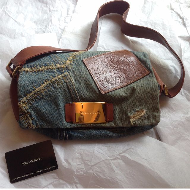 D&g denim bag top