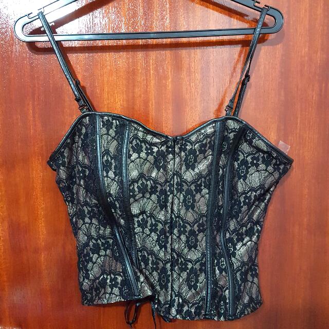 black corset top forever 21