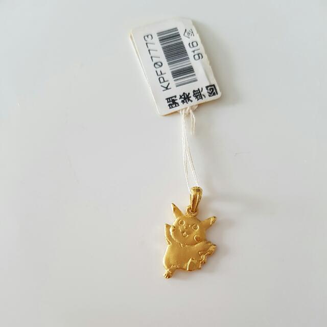 Pikachu Pokemon Gold Pendant Womens Fashion Jewellery On