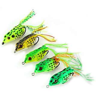 Goture 9pcs/lot 5.5cm 12.1g Frog Soft Fishing Lure Silicone