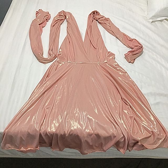 metallic infinity dress