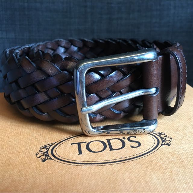 Buy Tod's Reversible Belt in Suede, Rust Color Men