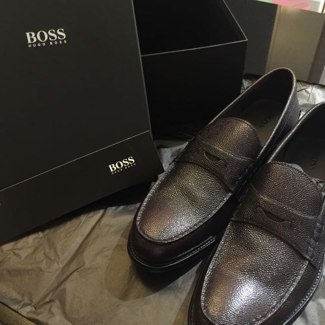 hugo boss penny loafers