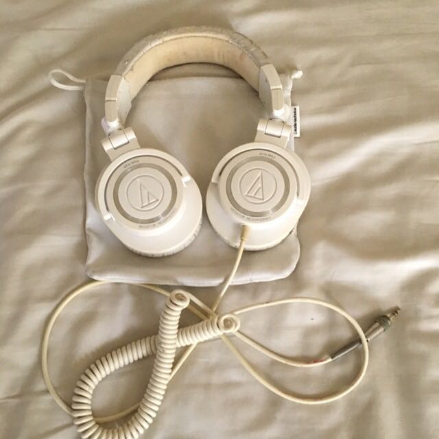 Audio Technica Ath M50 White Audio Other Audio Equipment on Carousell