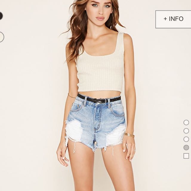 ribbed knit crop top forever 21