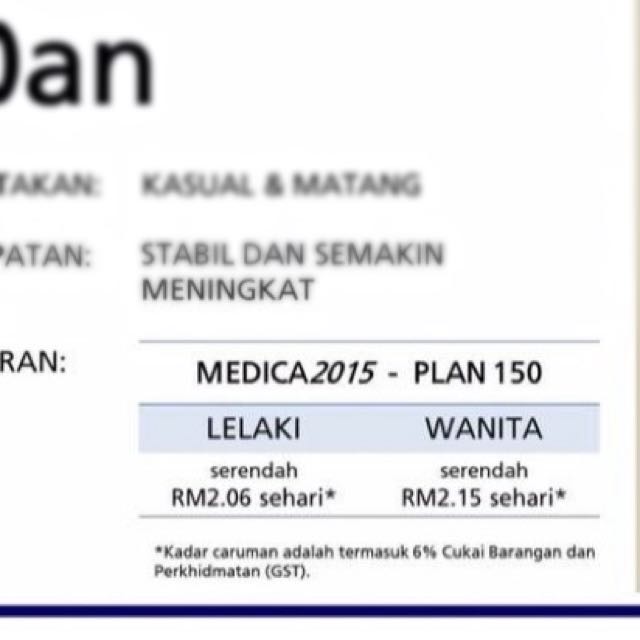 Zurich Takaful Medical Card Everything Else Others On Carousell
