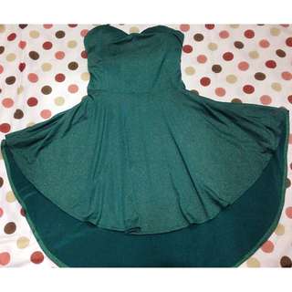 Dress Peplum Green