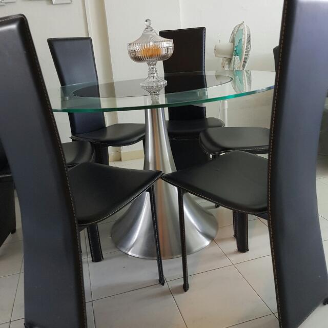 6 Seater Round Dining Table Furniture Home Living Furniture Tables Sets On Carousell