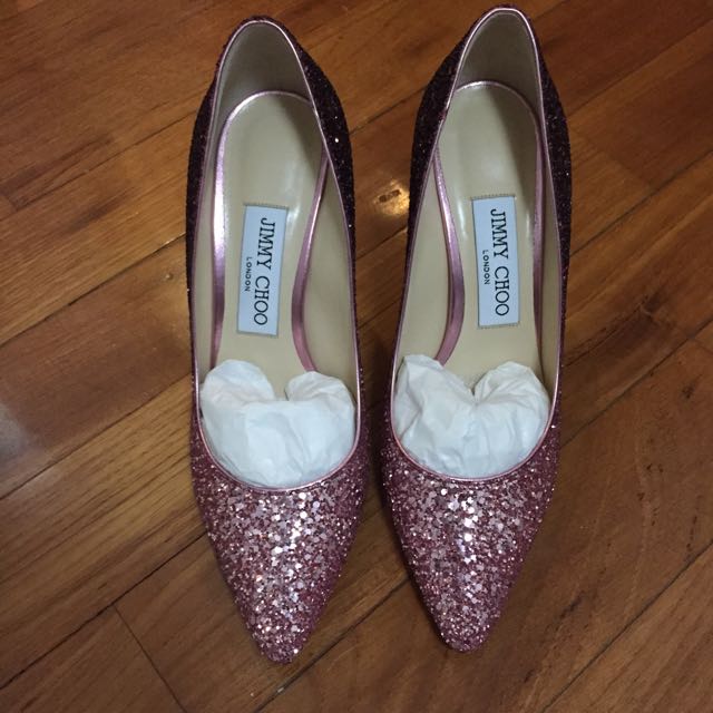 Jimmy Choo Romy 85 Pink and Bordeaux 