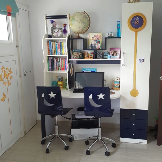Luxury Wardrobe With Study Table Design Decorating Ideas Images