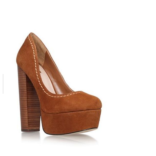 platform court shoes with block heel