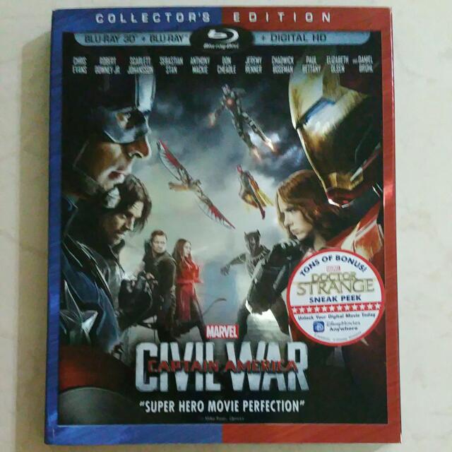 Ready Stock Civil War 3d Bluray Bluray New Mint Wrapped N Not