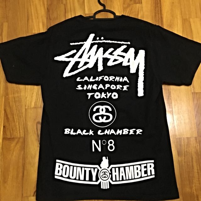 Stussy X Bounty Hunter X Black Chamber T-Shirt(Rare Piece), Men's