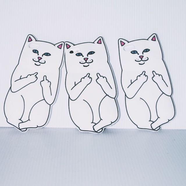Bn Rs Rip N Dip Cat Middle Finger Iphone Case Mobile Phones