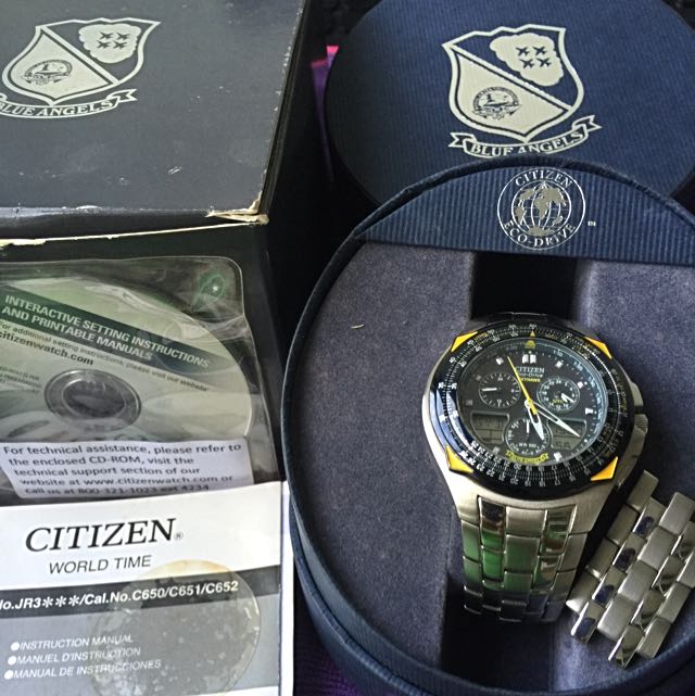 Citizen blue angel on sale skyhawk watch manual