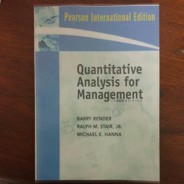 Quantitative Analysis For Management Buku Alat Tulis Buku Pelajaran Di Carousell