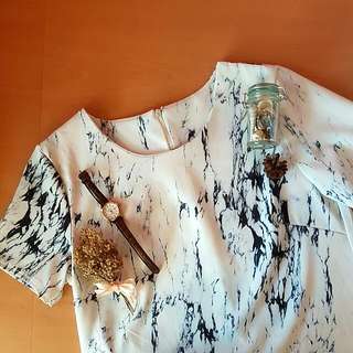 Marble Printed Top